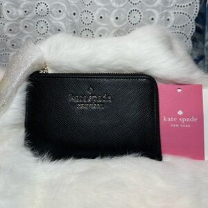 Kate Spade zip card holder color black.